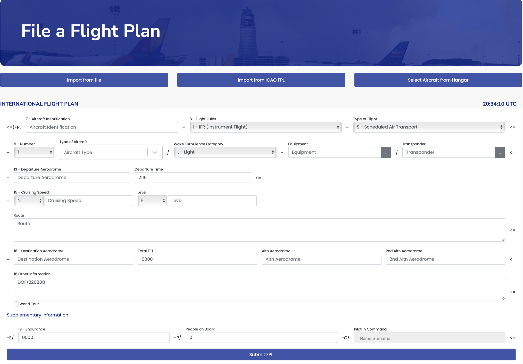 Flight Plan System | IVAO Documentation Library